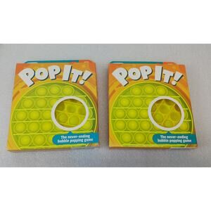 NIB Chuck & Roar Pop It! Yellow Circle Bubble Popping Games l Qty: 2